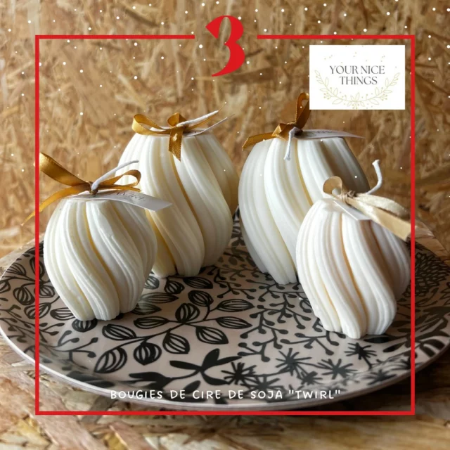 Jour 3 : Bougies sculptées 🕯️

�Quand la magie de Noël rencontre l'élégance artisanale... Voici des bougies décoratives en soja artisanales de la marque @yournicethings , aussi belles éteintes qu’allumées ! 🕯️ 

La différence entre ces bougies et les bougies conventionnelles avec des designs similaires, c’est que les celles-ci sont fabriquées avec de la cire de soja, des huiles essentielles, des mèches de coton (ou de bois) sans colorants ni arômes artificiels. 🍃

🛒 Bientôt disponible chez So!Cozi, prêtes à ajouter une lueur chaleureuse à votre intérieur ! 🔥

📧 contact@so-cozi.fr 
💻 www.so-cozi.fr 

#socoziofficiel #caen #calendrierdelavent #jour3 #bougie #décoration #cadeaudenoel  #noël